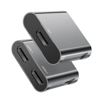 USB C 5V পাওয়ার সহ 4K@60Hz 1x2 HDMI™ স্প্লিটার