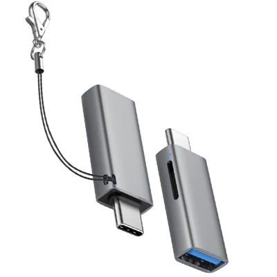 TF কার্ড রিডার সহ 2-ইন-1 USB-C OTG অ্যাডাপ্টার৷