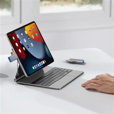 ছোট USB-C OTG মাইক্রোএসডি কার্ড রিডার