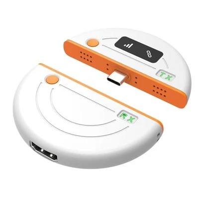 টাইপ-সি ওয়্যারলেস HDMI ট্রান্সমিটার এবং রিসিভার, 50 মিটার